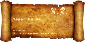 Masan Rafael névjegykártya